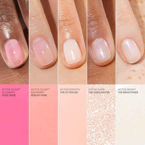 Manucurist Active Shine Illuminating & Care Nail Polish - Nail Concealer - No Lamp - Ultra-Shiny 2 in 1 Nude Gel Polish: Nail Strengthener and Growth, Highlighter & Care - Damaged Nails Repair