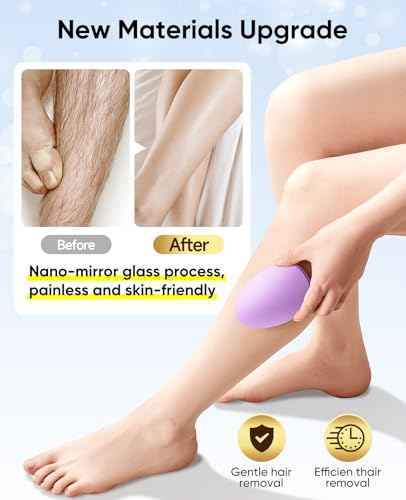 SILVLF Crystal Hair Eraser for Women and Men, Reusable Crystal Hair Remover Magic Painless Exfoliation Hair Removal Device, Epilator Device for Legs Back Arms
