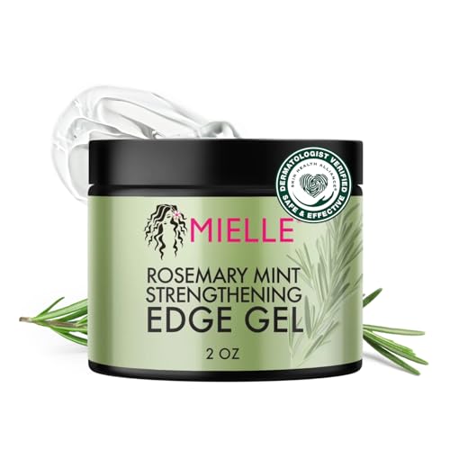 Mielle Organics Rosemary & Mint Edge Control Gel - Strong Hold, Biotin & Organic Oils, 2 Oz (Pack of 1)