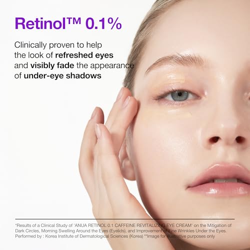 Anua Retinol 0.1% Caffeine Eye Cream for Dark Circles