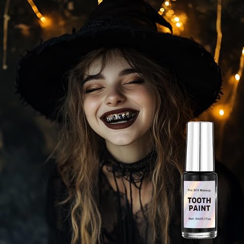Black Tooth Paint for Halloween Cosplay & SFX Makeup