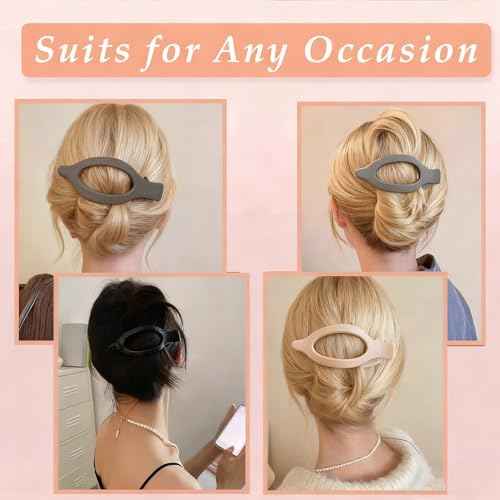 Flat Hair Clips, 9 PCS 4.7 Inch Large Side Slide Volume Duckbill Clips for Women & Girls, Internal Tooth Design, Strong Hold Matte Hair Clips for Thick Hair & Thin Hair,French Concord Clip