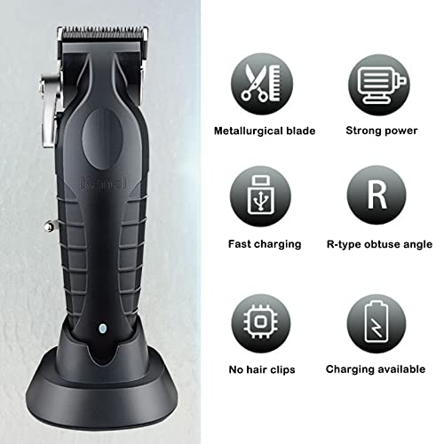 Kemei km 2296 Professional Cordless Hair Clippers for Men, Rechargeable Hair/Beard Trimmers with Base, Adjustable Haircut Machine for Stylists and Barbers Grooming Kit