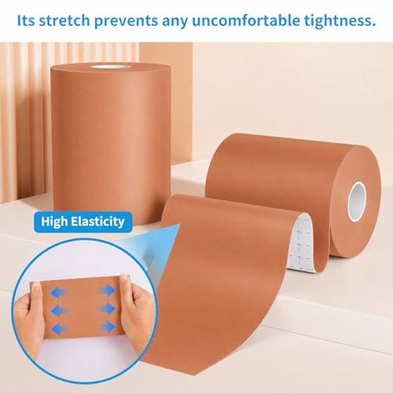 Tattoo Cover Up Tape - 2 Rolls Waterproof Dark Skin Tone 4"x16.4"