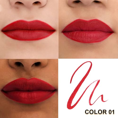 2-in-1 Matte Red Lip Liner & Lipstick Combo - Waterproof & Long-Lasting