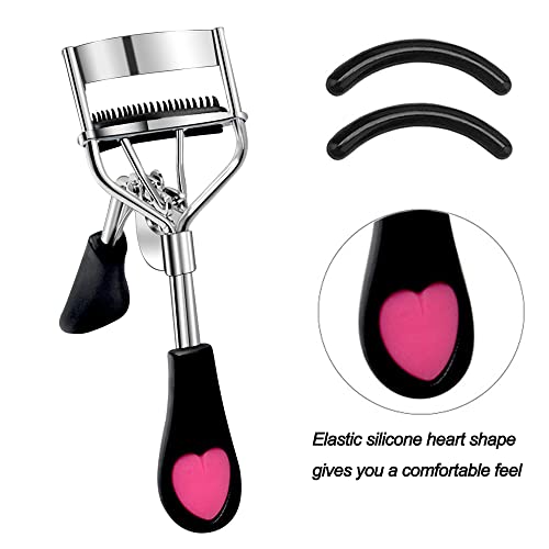 Pinkiou Eyelash Curler Set with Comb & Separator - Ergonomic Design
