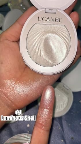 UCANBE Shell Gel-to-Powder Shimmer Highlighter - Buildable Luminous Glow