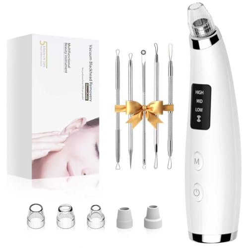 Blackhead Remover Pore Vacuum with 5 Probes & 3 Suction Levels