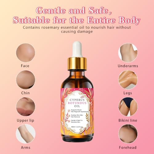 AuraLuna Cyperus Rotundus Oil for Hair Removal & Skin Care