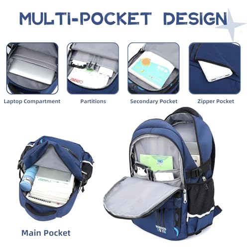 Boys Rolling Backpack Elementary Middle School Students Bookbag with Wheel Teens Trolley Removable Schoolbag