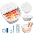Heated Foot Spa Massager with Shiatsu Rollers & Bubbles