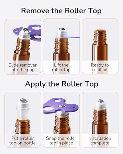 ULG Essential Oil Roller Bottles 10ml, 48-Pack