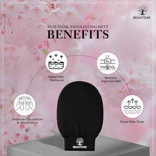 Korean Exfoliating Mitt for Shower - Exfoliating Glove Body Scrubber - Skin Exfoliator & Dead Skin Remover (1 Pack)