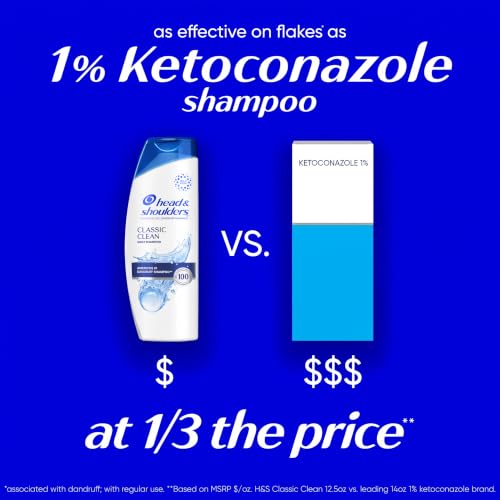 Head & Shoulders Classic Clean Anti-Dandruff Shampoo Twin Pack - 2 x 32.1 fl oz, 72-Hour Dandruff Protection, Suitable for All Hair Types