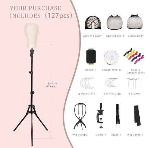 22" Canvas Wig Head with 61" Adjustable Tripod Stand