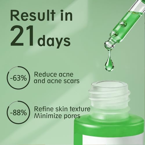 Multi-Acid 20% Serum,10% Azelaic Acid + 3% Tranexamic Acid,5% Zinc PCA + 2% Salicylic Acid,20% Active Formula for Blemish Care, Post-Acne Marks & Texture Refining,Suitable for Uneven & Acne-Prone Skin