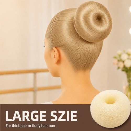Blonde Bun Maker Kit with 4 Donut Hair Buns & Accessories
