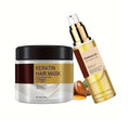 Professional Keratin Hair Treatment Set with Mask & Oil for All Hair Types