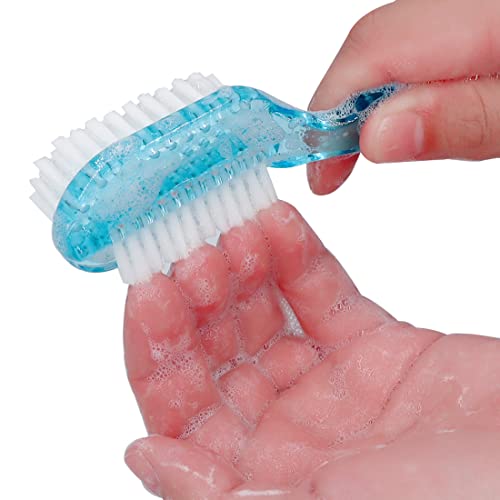 Two-Sided Nail Brush Set - 4 Pcs Ergonomic Fingernail & Foot Scrub Brushes