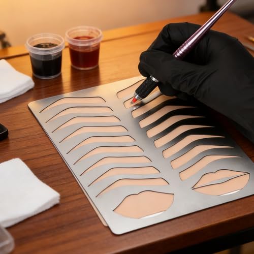 Microblading Eyebrow Stencil Template Kit | Double-Sided Stainless Steel