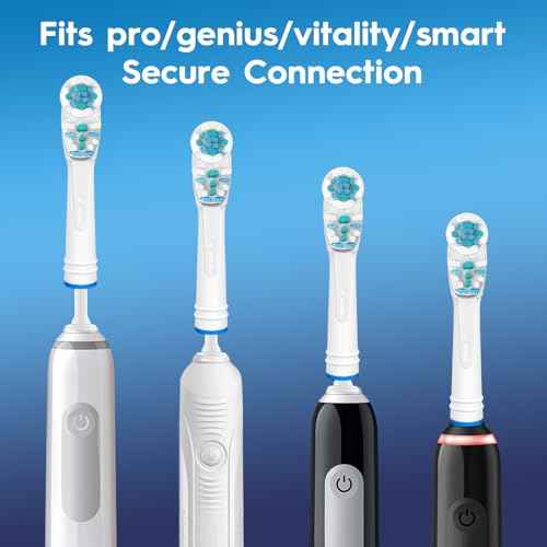 Dual Clean Replacement Brush Heads Compatible with Oral B Vitality Series Electric Toothbrush.8 Count
