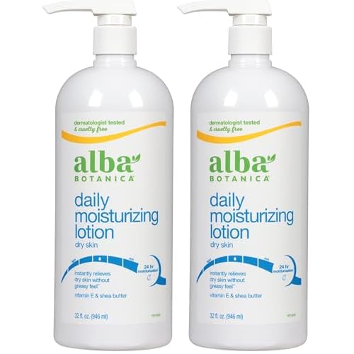 Alba Botanica Hydrating Moisturizing Lotion for Dry Skin with Vitamin E and Shea Butter,32 Oz (Packaging May Vary),(Pack of 2)