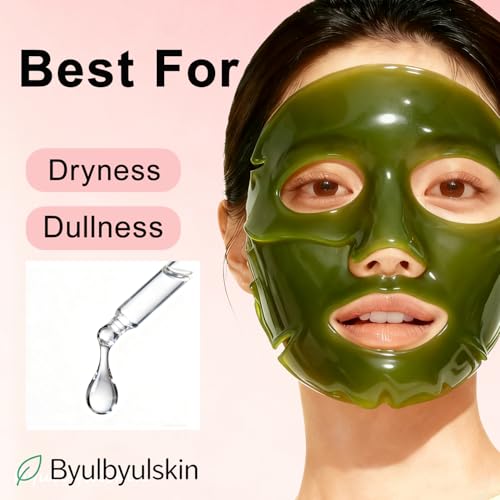 Madecassoside Hydrogel Mask 5 Sheets, Collagen & Peptide &Marine Ex&Panthenol for Skin Repair & Elasticity, Long-lasting Hydration, Better Nutrient Absorption , Korean Face Mask (Anti-aging)