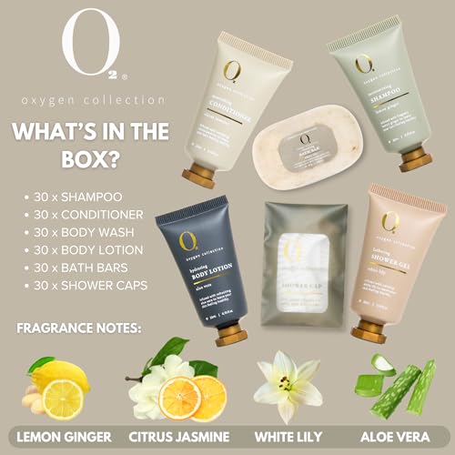 O2 Oxygen Hotel Toiletries Bulk Set 150-Pack Guest Amenities