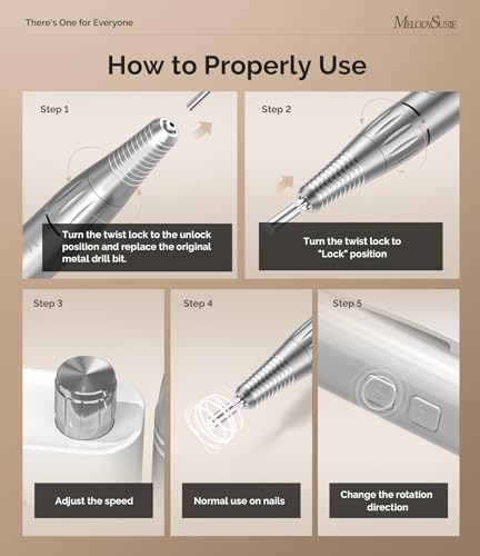 MelodySusie SC300F Rechargeable Nail Drill 30000RPM LCD