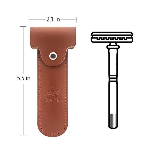 Genuine Leather Double Edge Safety Razor Case