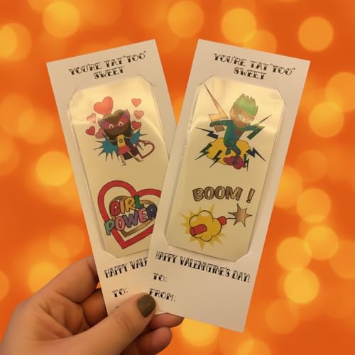 PapaKit 36 Superhero Temporary Tattoo Set - 18 Wrapped Sheets