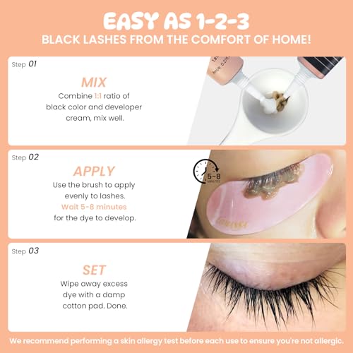 Lash Tint Kit Black - Lasting 4 Weeks