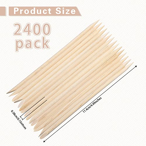 Mini Wooden Wax Applicator Sticks for Eyebrow, Lip, Nose Hair Removal - Facial Spatulas for Smooth Skin at Home or Spa (2400 Pieces)