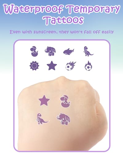 UV Detection Temporary Tattoos - 80 Pack Sunscreen Reminder