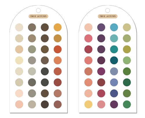 Zynoro True Autumn 12-Season Color Analysis Cards Set for Outfits & Makeup