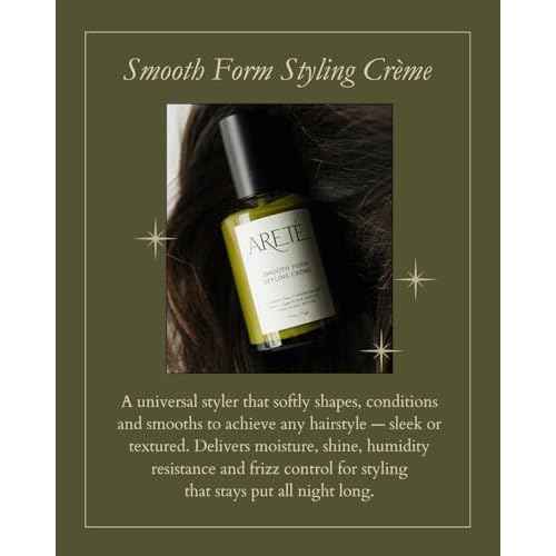 ARET? Smooth Form Styling Cr?me, Lightweight Hair Shaping Cream for Women + Men, Lemon Protein, Organic Black Seed Oil, Marsh Mallow Flower, Shea Butter, Anti Frizz Heat Protectant, Made in USA, 3.8oz
