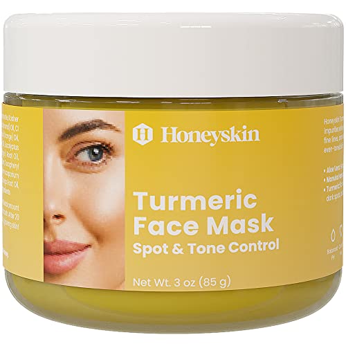 Turmeric Face Mask Acne Scars and Dark Spot Remover - Deep Pore Minimizer and Anti Aging Face Mask - Skin Moisturizing Face Mask - Face Moisturizer for Glowing Skin and Pimple Spot Treatment (3oz)