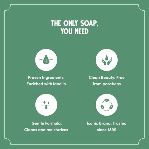 Bag Balm Vermont's Original Mega Moisturizing Soap Bar, Body Soap, Hand Soap for Dry Skin - Rosemary Mint Scented Bars of Soap - 3.9oz, 12 Pack