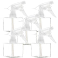 Youngever 5 Pack Empty Plastic Spray Bottles, Clear Square Spray Bottles for Hair and Cleaning Solutions (8 Ounce)