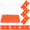Plastic Razor Blades, 200 Pcs Double Edged Safety Scraper Blades, Plastic Scraper for Cleaning Glass, Removing Stickers,adhesive tape Label,Car decals, Fits Most Standard Scraper, Orange