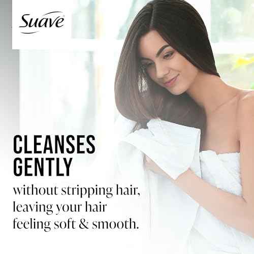 Suave Natural Sweet Coconut 2 In 1 Shampoo & Conditioner with 100% Natural Coconut, for Softening and Shining Hair, No Dyes, No Parabens, No Phthalates, 28 Oz (Pack of 4)