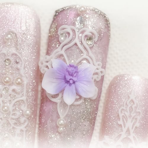 3Pcs Flower Nail Art Silicone Molds - 3D Floral Designs Kit