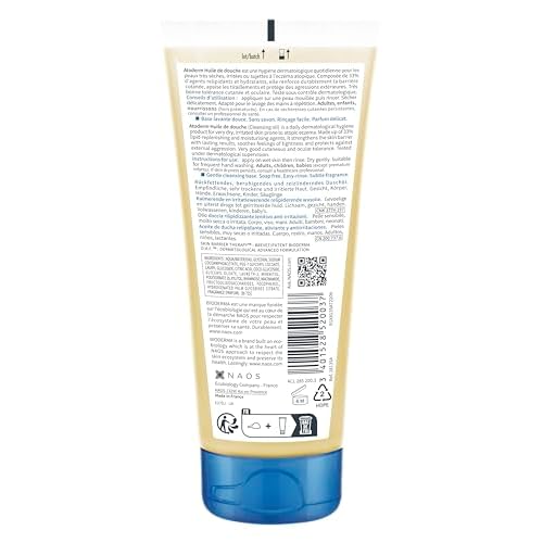 Bioderma Atoderm Shower Oil, Cleansing Oil For Face & Body, Nourishing Cleansing Oil For Dry to Atopic Sensitive Skin For Softer & Smooth Skin For Your Whole Family
