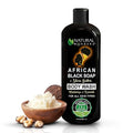 Natural Wunderz African Black Soap Body Wash - 12 oz Vegan Cleanser