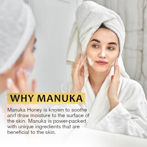 Deluvia Manuka Honey Cream | Hydrating & Soothing Moisturizer Face & Body Lotion | for Sensitive Skin, Eczema, Psoriasis & Dermatitis | 4 ounce 2 Pack