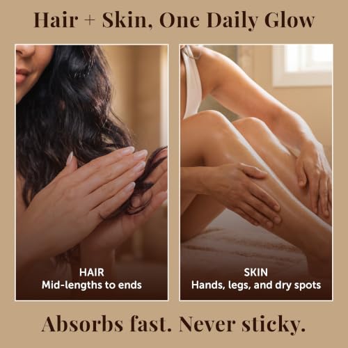 Argan Oil Hair & Skin Nourisher - Anti-Frizz, Shine, Non-Greasy - 100mL