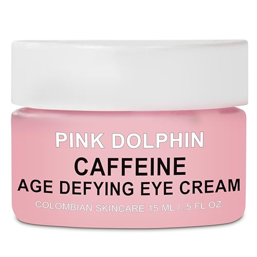 Pink Dolphin Caffeine Eye Cream ? Anti-Aging Eye Treatment for Dark Circles, Puffiness & Fine Lines ? Hydrating Formula with Caffeine & Hyaluronic Acid Skincare - 0.5 fl oz