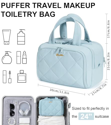 Large Waterproof Quilted Toiletry Bag for Women | Bagstellar