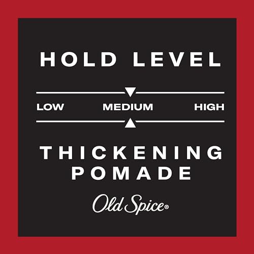 Old Spice Hair Thickening Pomade for Men, Medium Hold with Low Shine, 2.22 oz