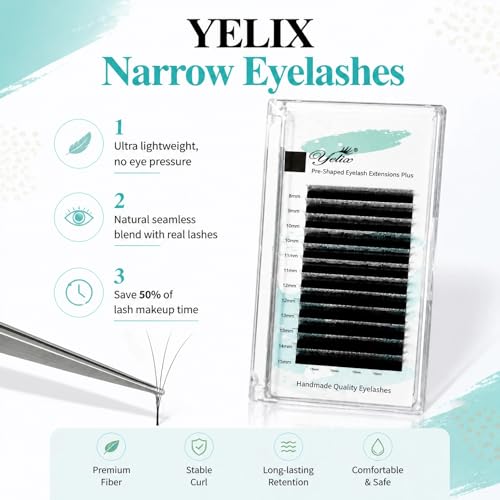 YELIX 3D Clover Lash Extensions 8-15mm Mixed D Curl